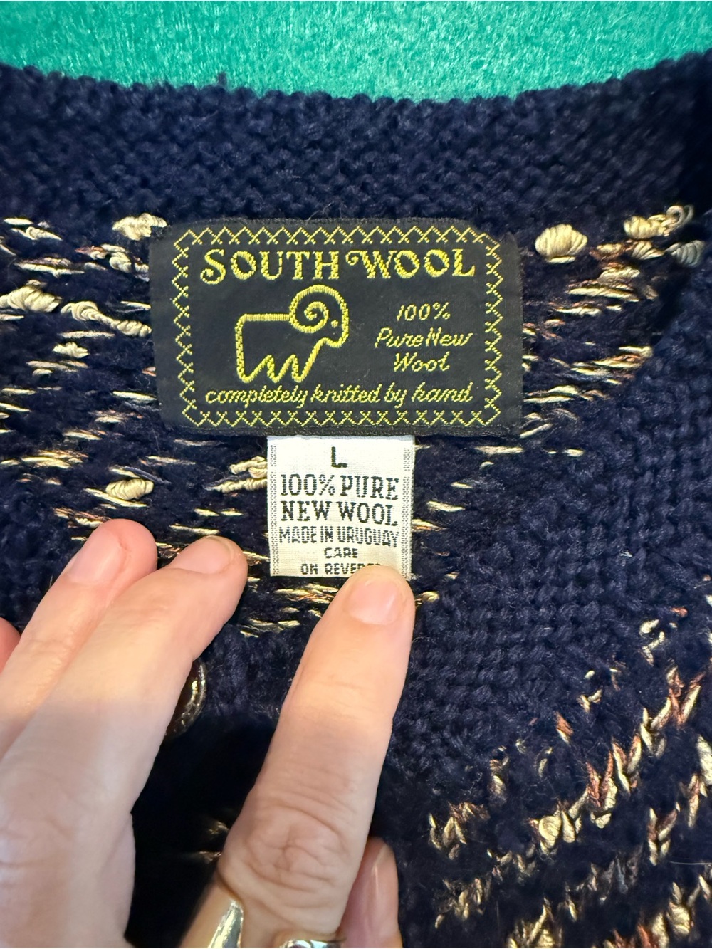 Navy Multi-Color Tweed-Effect Bouclé Jacket - Picture 2 of 3